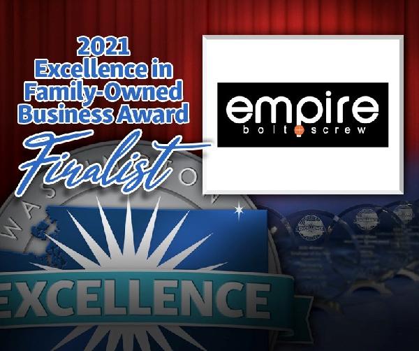 Empire Bolt was selected as a finalist for the 2021 Family Owned Business Award