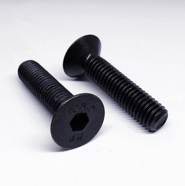 25Pcs M3   Slotted cylindrical head screw One word bolts GB65 Black   4mm-20mm 