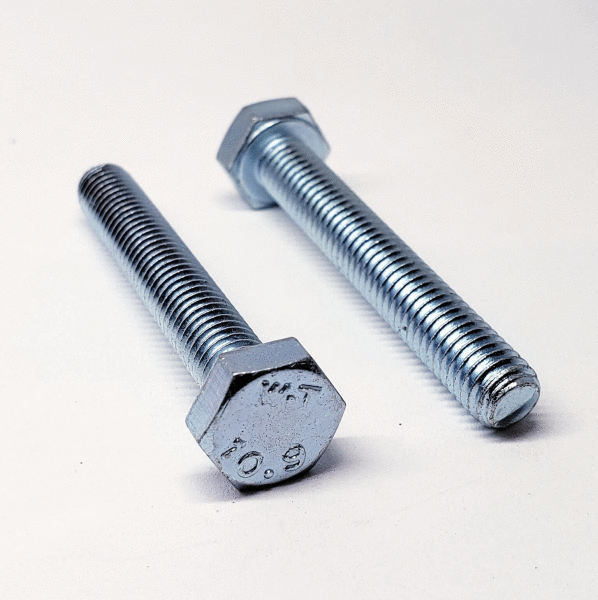 M24-3.0 X 110mm DIN 931 Hex Cap Screws Part Thread 10.9 Steel Zinc 
