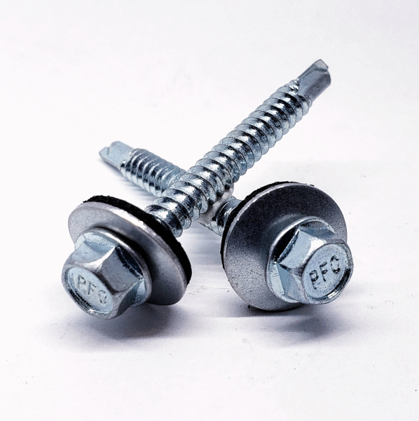 SELF DRILLING TEK SCREWS WITH SEALING WASHERS ZINC PLATED FOR METAL ROOFING 