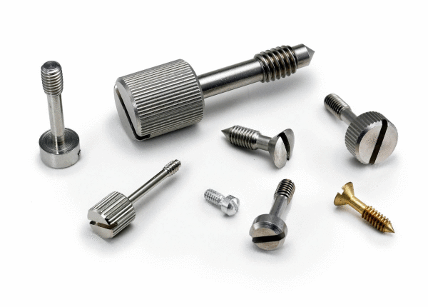 Captive Panel Screws Slotted Drive Chamfered Shoulder Knurled High Head #10-32X5/8 30pcs Style 2 Long Dog Cone Point Stainless Steel Ships FREE in USA 