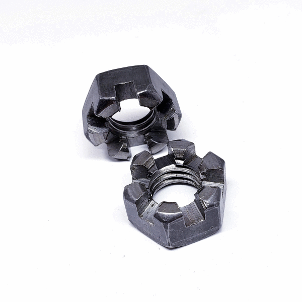 Select Size & Qty Plain Steel Slotted Hex Nut Carbon Steel Castle Nuts 