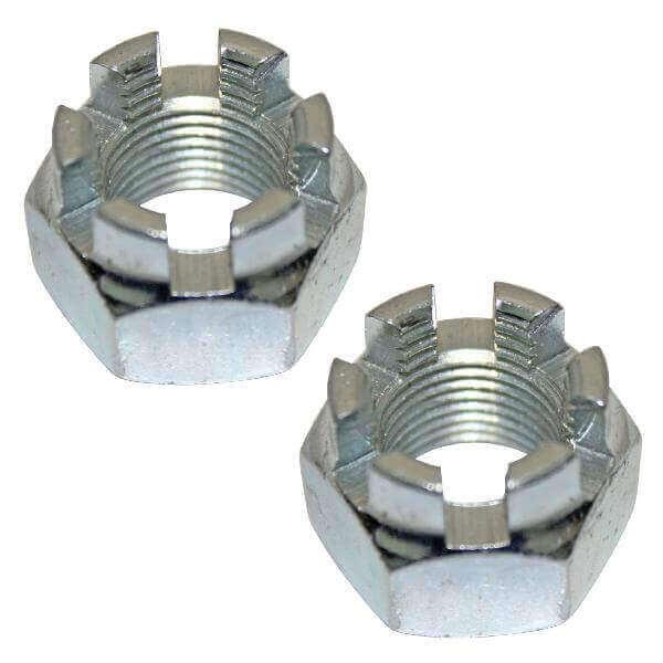 100 Slotted Hex Castle Nuts 9/16-18 Thread Zinc Plated 