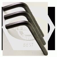 Hex Keys 6150 Crv Alloy, Short Arm, Tamper Resistant, Black (inch)